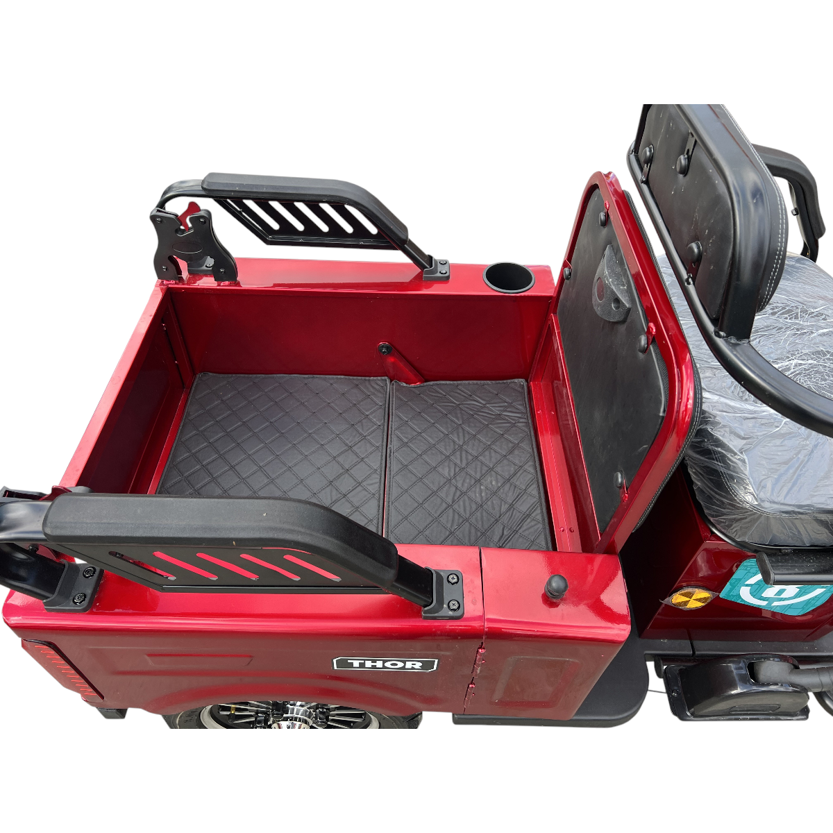 Triciclu electric THOR SX LONG PRO ROSU 1400W 60V 20AH - imagine 10