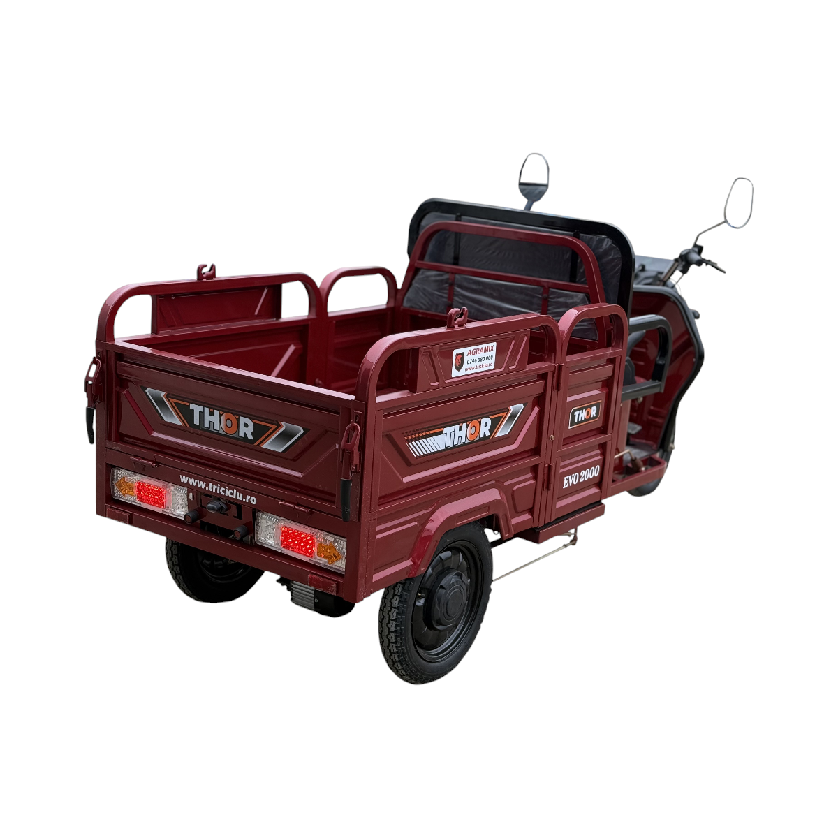 Triciclu electric THOR EVO 2000 ROSU 2000W 72V 32AH - imagine 2