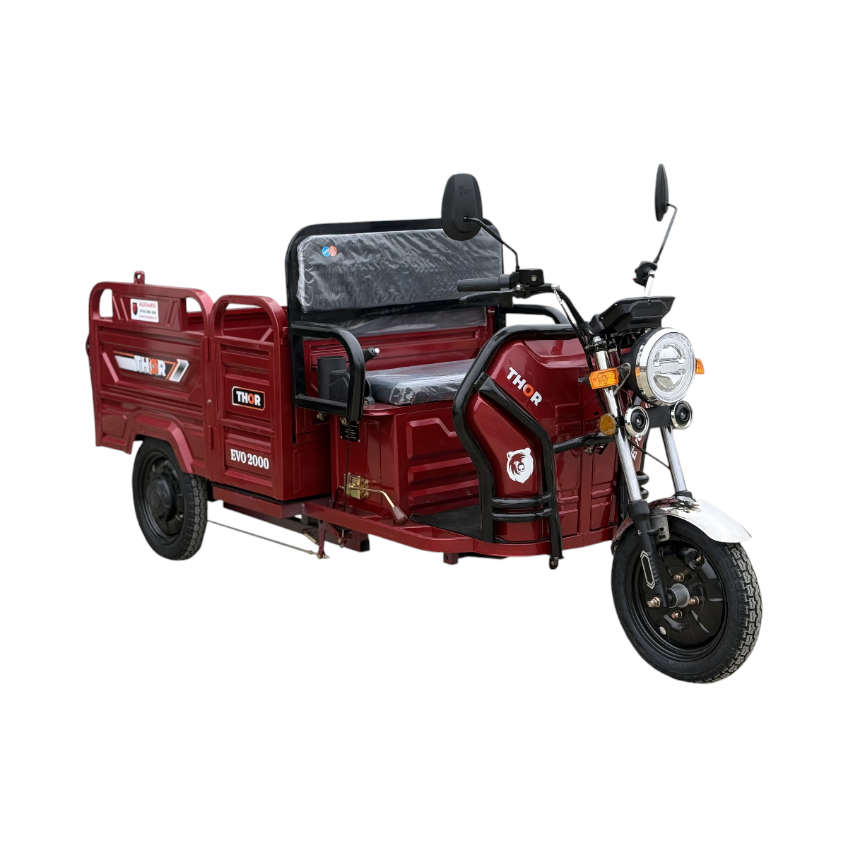 Triciclu electric THOR EVO 2000 ROSU 2000W 72V 32AH - imagine 4