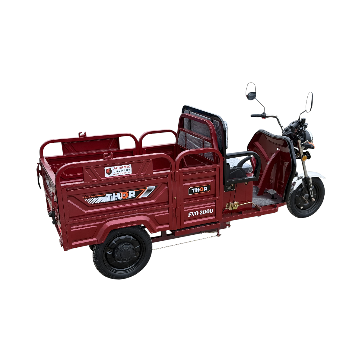 Triciclu electric THOR EVO 2000 ROSU 2000W 72V 32AH - imagine 3