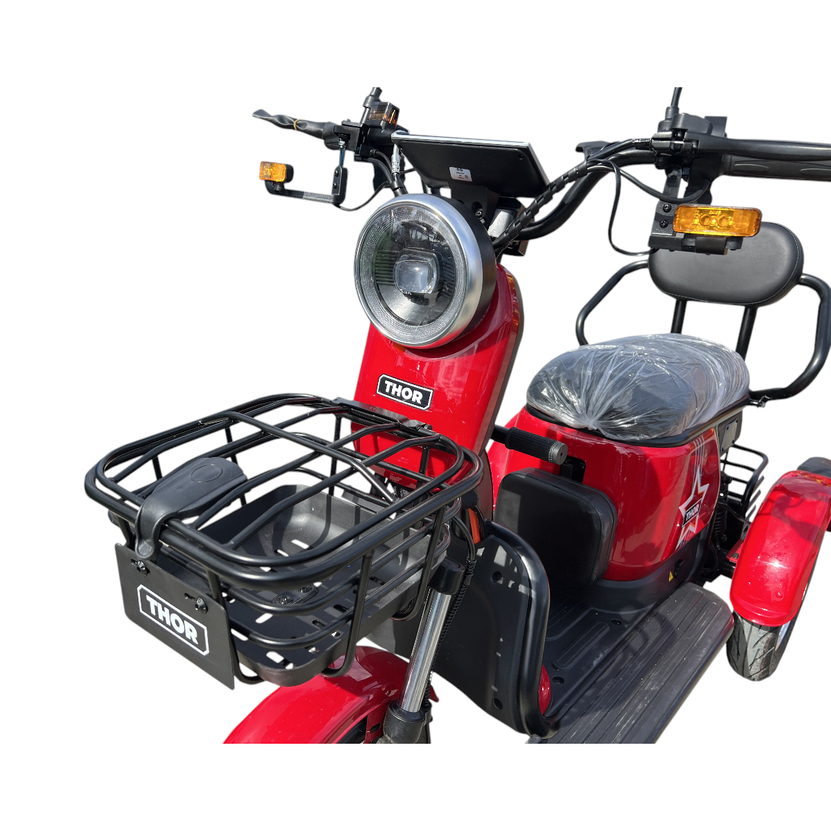 Triciclu electric THOR TRIXY PRO ROSU 1000W 60V 20AH - imagine 8