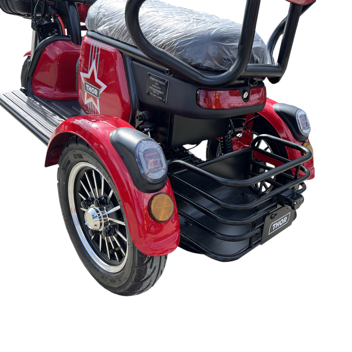 Triciclu electric THOR TRIXY PRO ROSU 1000W 60V 20AH - imagine 11