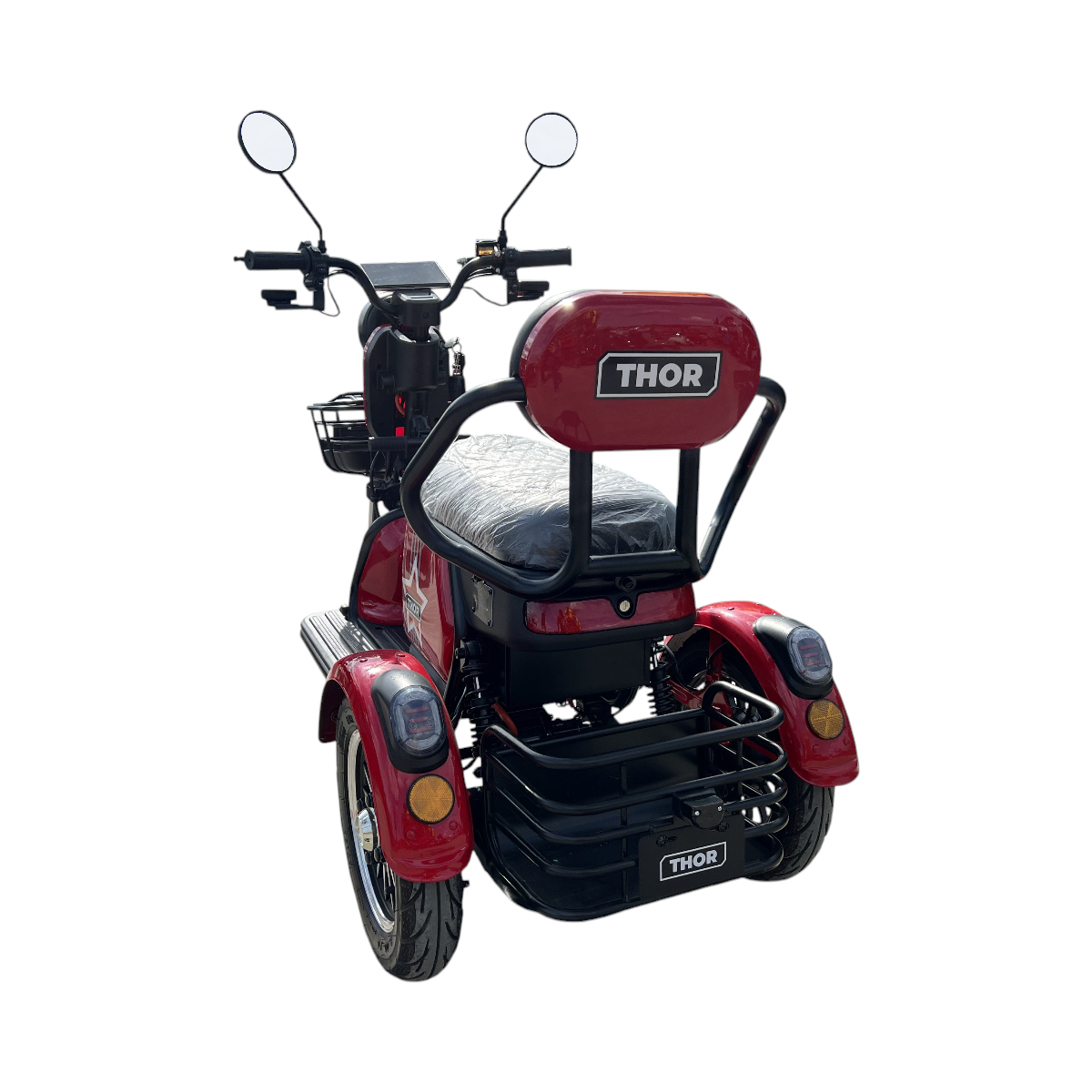Triciclu electric THOR TRIXY PRO ROSU 1000W 60V 20AH - imagine 5