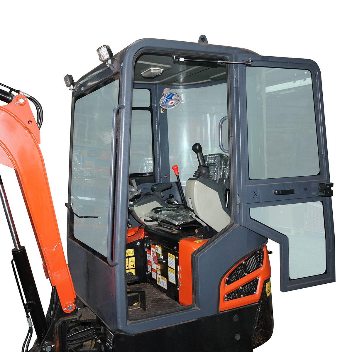 Mini excavator 1.4T cu cabina, motor diesel 25CP, rotire 360 grade, adancime sapare 2200mm, capacitate ridicare 350Kg, cupa 400x400x300mm THOR - imagine 10