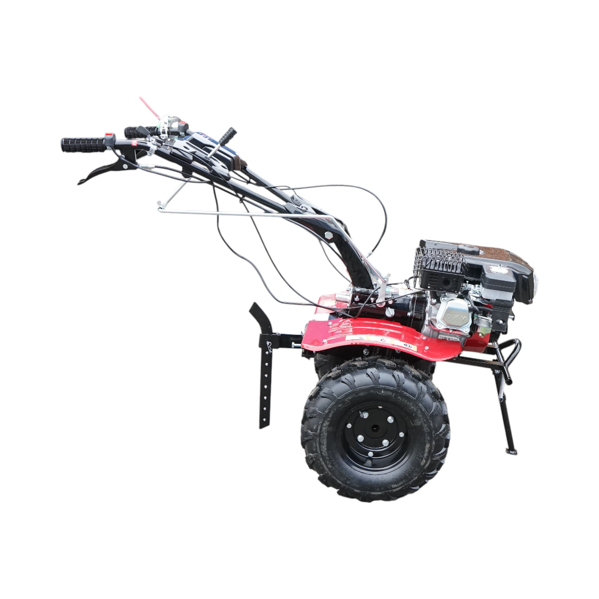 Motocultor 7.5CP cu freza 100cm, motor benzina 4 timpi 212cc OHV, viteze 2+1, transmisie pinioane, roti 19x7-8 Breckner Germany - imagine 6