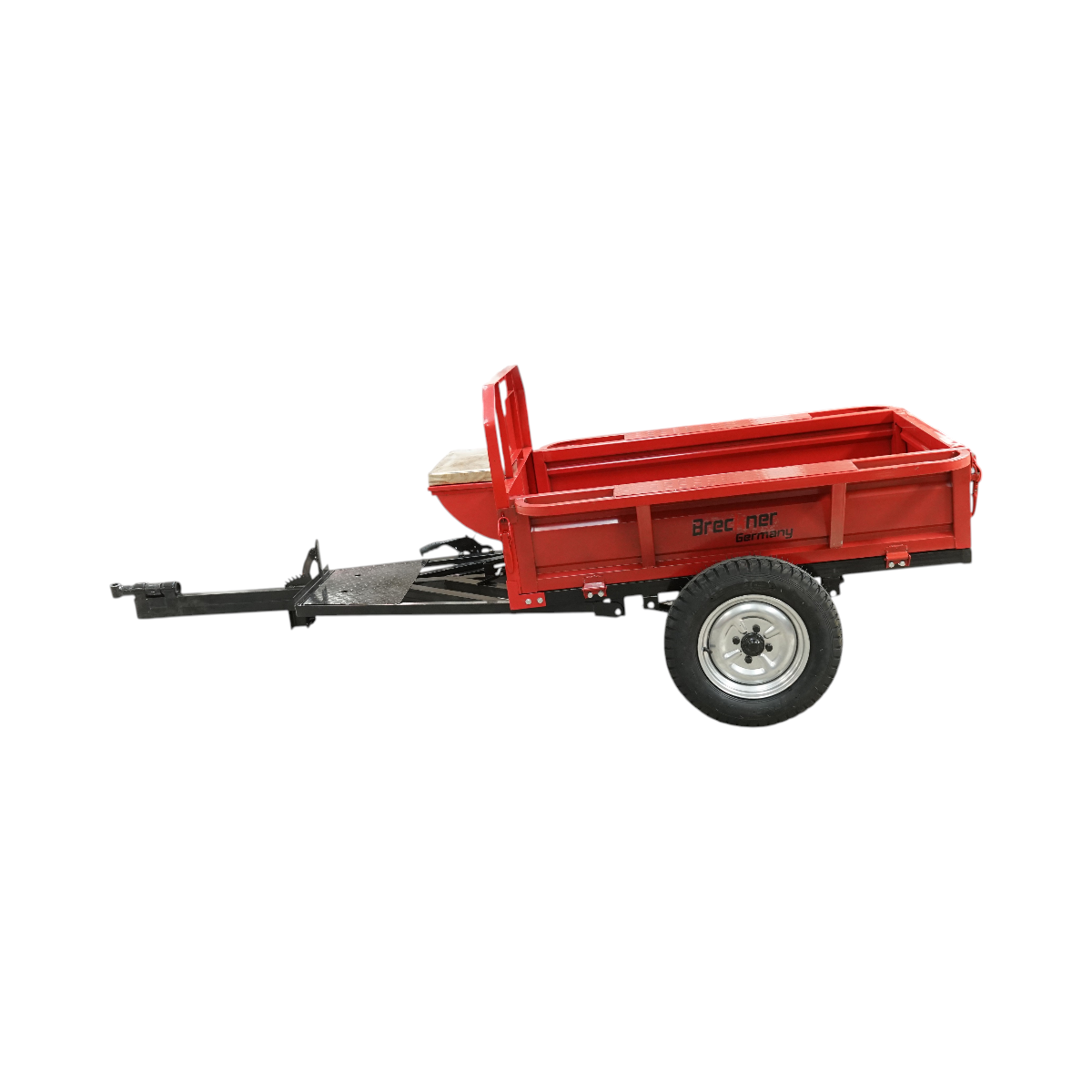 Remorca motocultor basculabila 500kg, bena 1400x800x300mm, roti 4.50-12 Breckner Germany - imagine 2