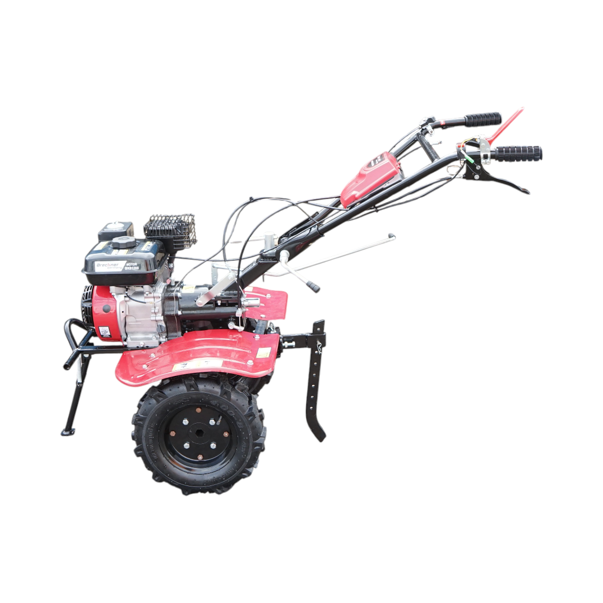 Motocultor 7.5CP cu freza 100cm, plug, rarita, motor benzina 4 timpi 212cc OHV, viteze 2+1, transmisie pinioane, roti 4.00-8 Breckner Germany - imagine 4