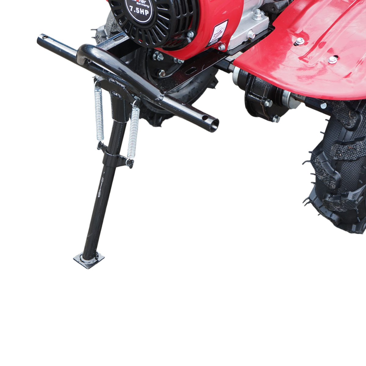 Motocultor 7.5CP cu freza 100cm, plug, rarita, motor benzina 4 timpi 212cc OHV, viteze 2+1, transmisie pinioane, roti 4.00-8 Breckner Germany - imagine 8