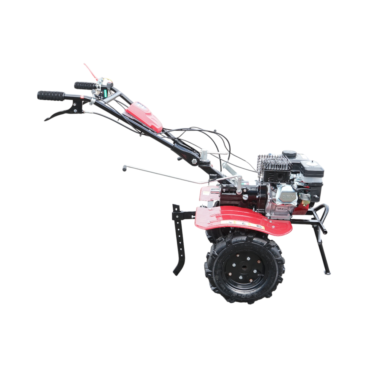 Motocultor 7.5CP cu freza 100cm, plug, rarita, motor benzina 4 timpi 212cc OHV, viteze 2+1, transmisie pinioane, roti 4.00-8 Breckner Germany - imagine 6