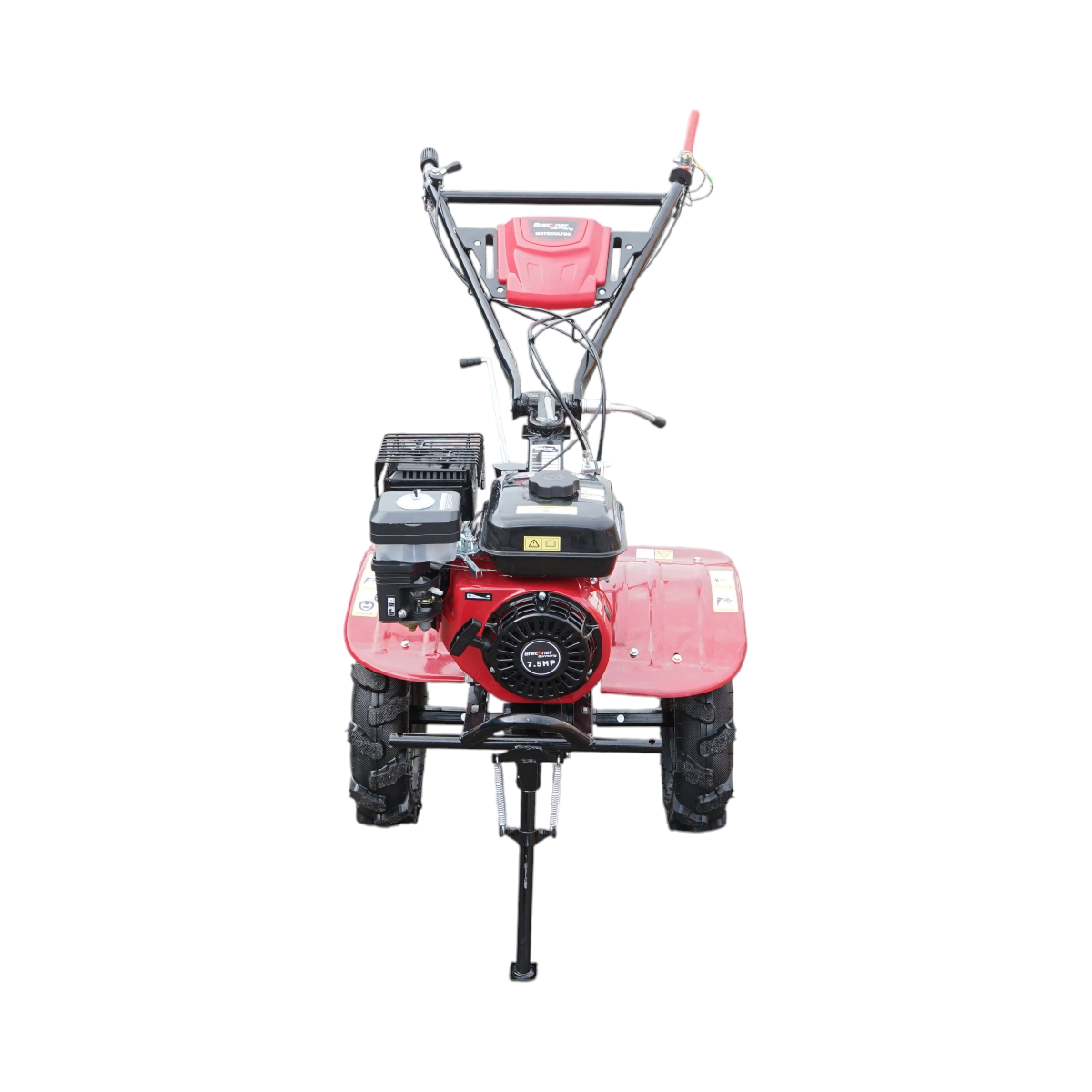 Motocultor 7.5CP cu freza 100cm, plug, rarita, motor benzina 4 timpi 212cc OHV, viteze 2+1, transmisie pinioane, roti 4.00-8 Breckner Germany - imagine 3