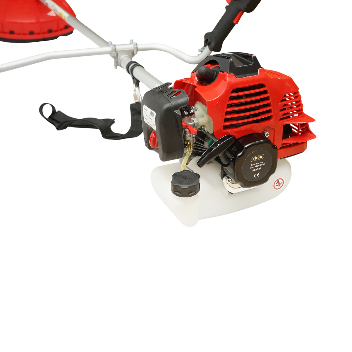 Motocoasa pe benzina profesionala Standard 3CP, 2T 52cc, turatie 7500rpm, disc 3T, tambur fir, kit accesorii incluse THOR - imagine 6