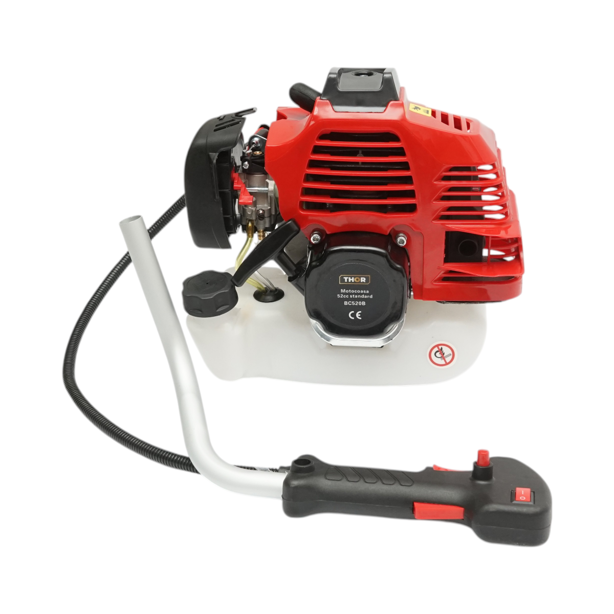 Motocoasa pe benzina profesionala Standard 3CP, 2T 52cc, turatie 7500rpm, disc 3T, tambur fir, kit accesorii incluse THOR - imagine 7