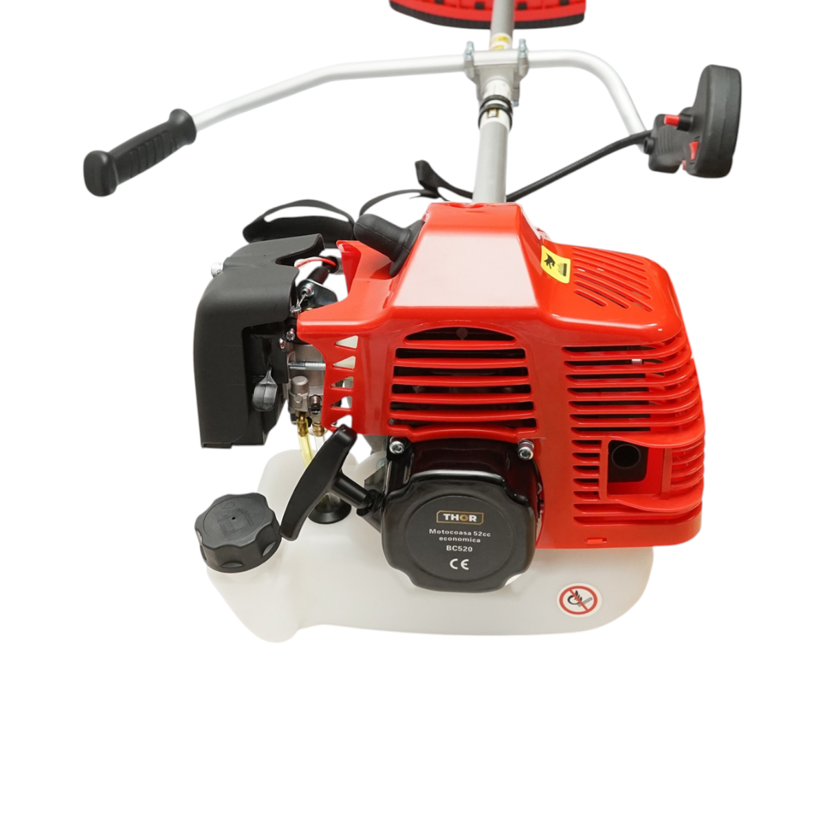 Motocoasa pe benzina profesionala Economic 3CP, 2T 52cc, turatie 7500rpm, disc 3T, tambur fir, kit accesorii incluse THOR - imagine 6