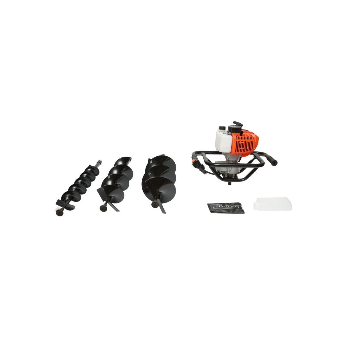 Motoburghiu foreza de pamant pe benzina 3.3CP, 2T 52cc, 3 burghie incluse 100mm, 150mm, 200mm Breckner Germany - imagine 2