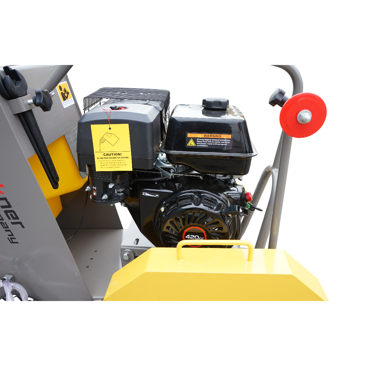 Masina de taiat beton si asfalt 400-500mm, motor Loncin GF420 15CP, 4 timpi 420cc, adancime 170mm, rezervor apa 40L Breckner Germany - imagine 10