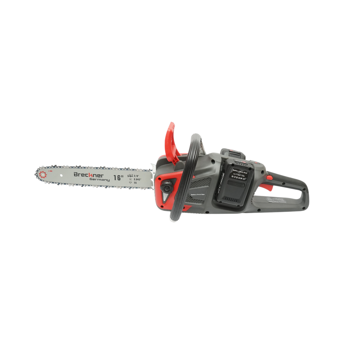 Drujba electrica profesionala cu 2 acumulatori 40V, 4Ah Li-ion, 1200W, motor brushless, lama 16 inch (400mm) Breckner Germany - imagine 3