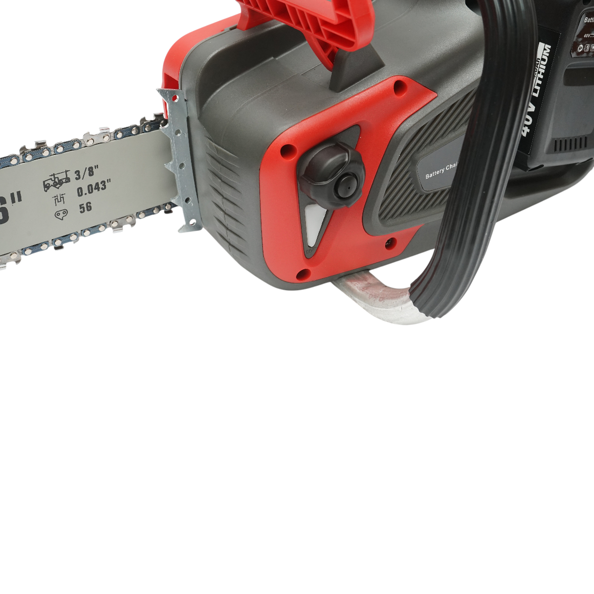 Drujba electrica profesionala cu 2 acumulatori 40V, 4Ah Li-ion, 1200W, motor brushless, lama 16 inch (400mm) Breckner Germany - imagine 12