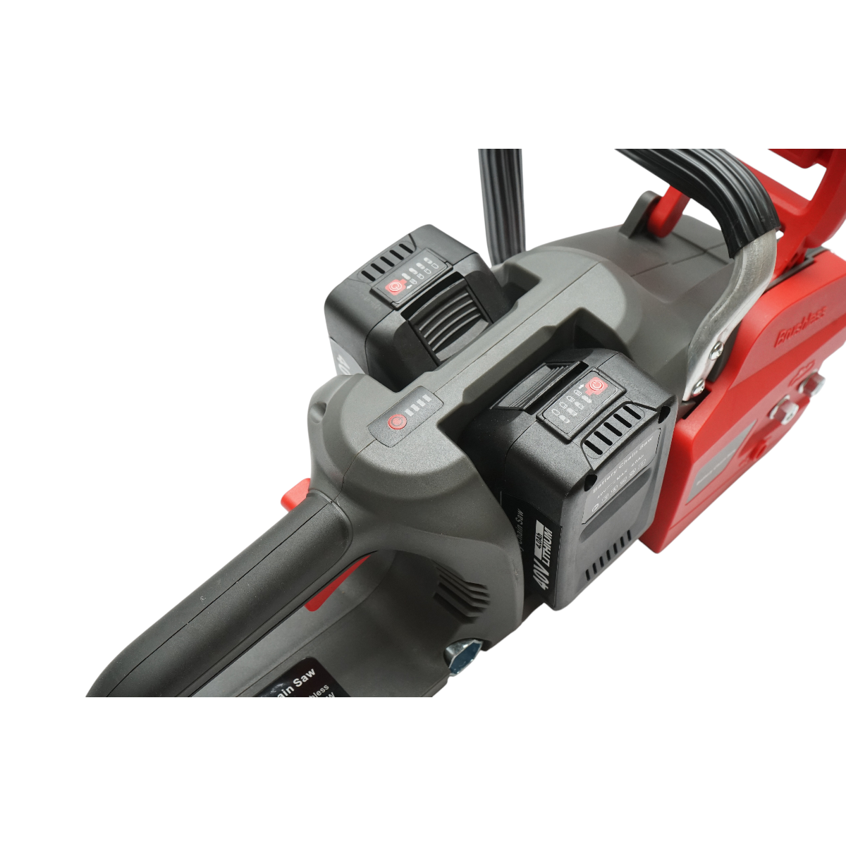 Drujba electrica profesionala cu 2 acumulatori 40V, 4Ah Li-ion, 1200W, motor brushless, lama 16 inch (400mm) Breckner Germany - imagine 10