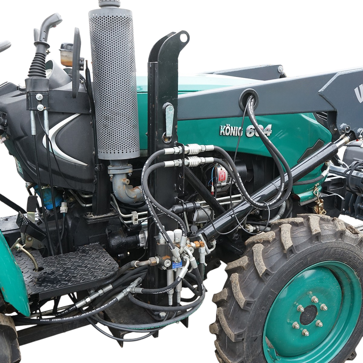 Tractor 60HP 4x4 semicabina cu incarcator frontal si cupa KONIG TRAKTOREN 604 - imagine 7
