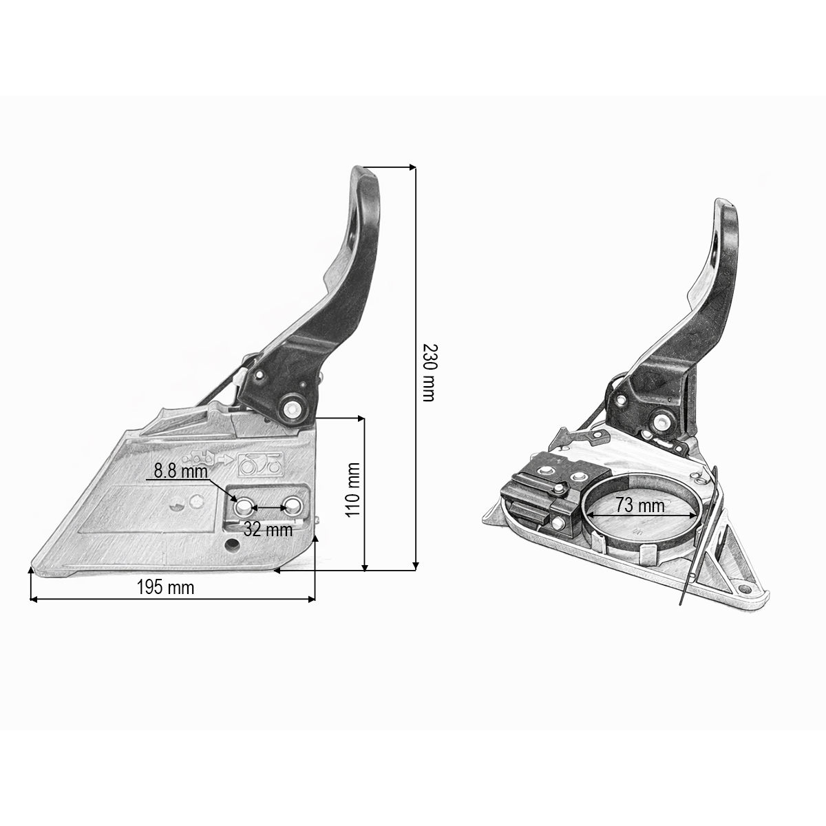 Capac ambreiaj frana lant drujba modele China 3800, 4100, 4500, 4600, 5200 THOR - imagine 3