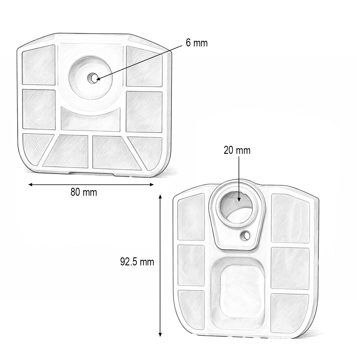 Filtru aer mare drujba modele China 3800, 4100, 4500, 4600, 5200 THOR - imagine 4
