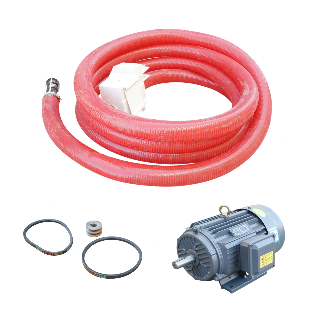 Snec flexibil cereale 380V, 4000W portabil cu furtun 15m, diametru 120mm, turatie 1440 r/min - imagine 3