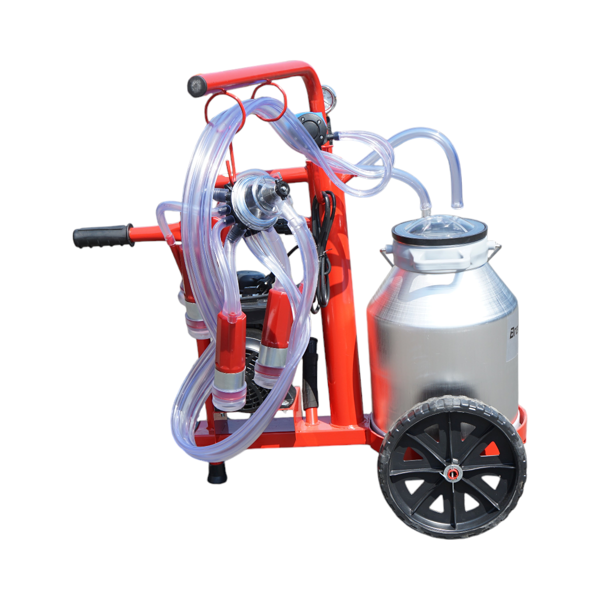 Aparat de muls vaci 1 post bidon 30L aluminiu cu vid in cadru(vacuum) Breckner Germany - imagine 5