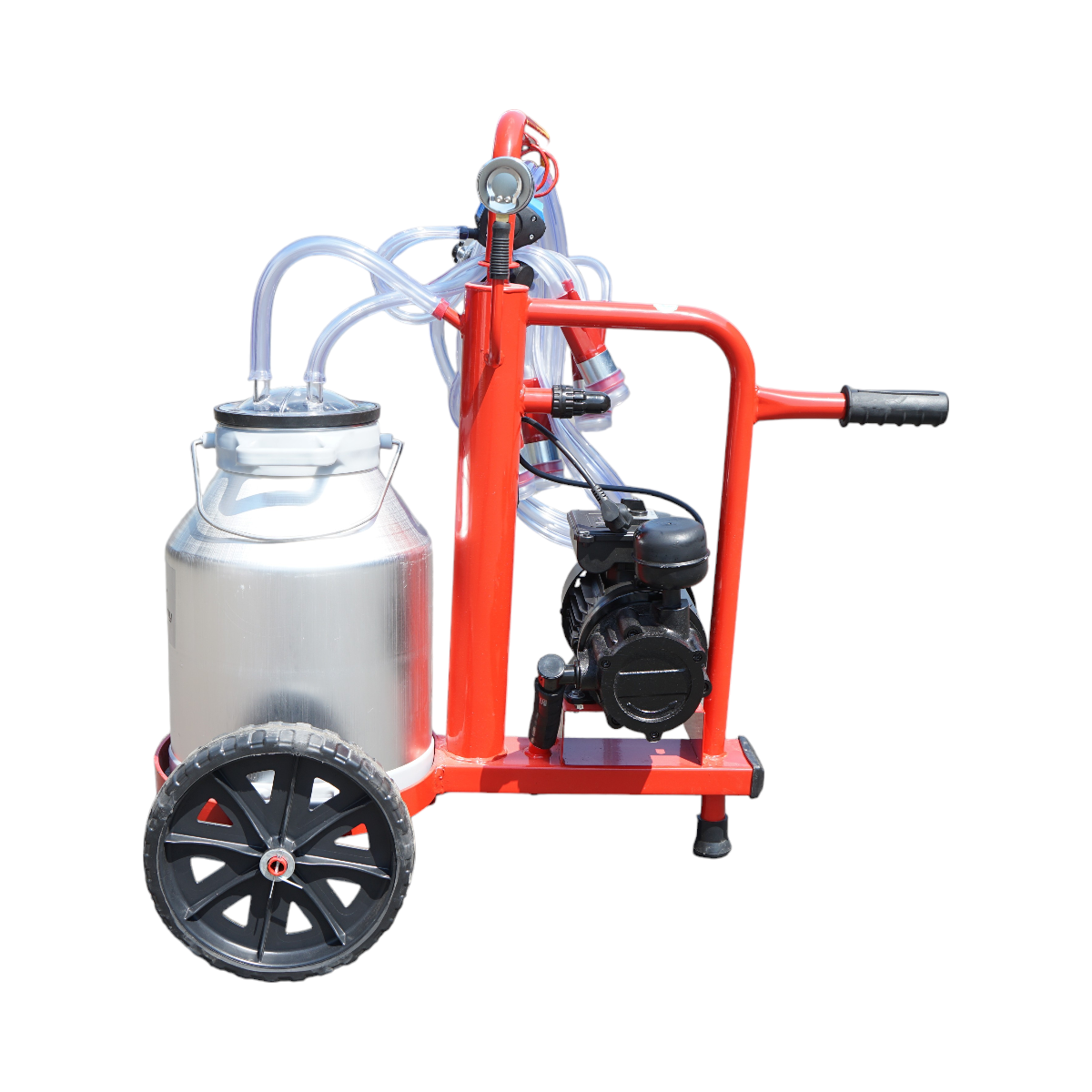 Aparat de muls vaci 1 post bidon 30L aluminiu cu vid in cadru(vacuum) Breckner Germany - imagine 3