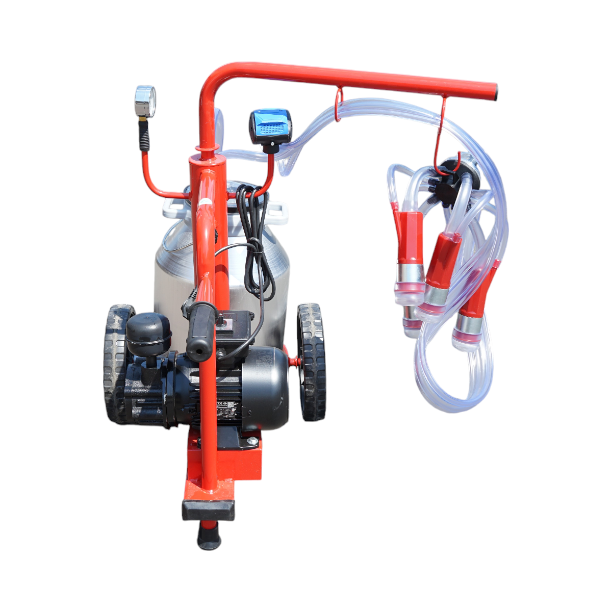 Aparat de muls vaci 1 post bidon 30L aluminiu cu vid in cadru(vacuum) Breckner Germany - imagine 4