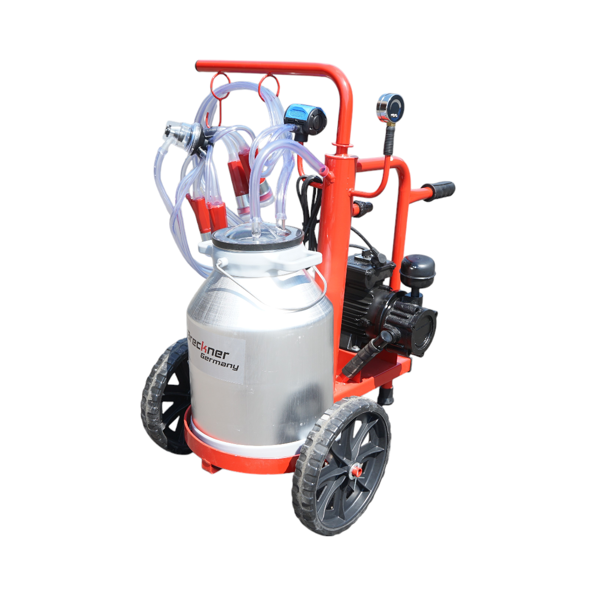 Aparat de muls vaci 1 post bidon 30L aluminiu cu vid in cadru(vacuum) Breckner Germany - imagine 2