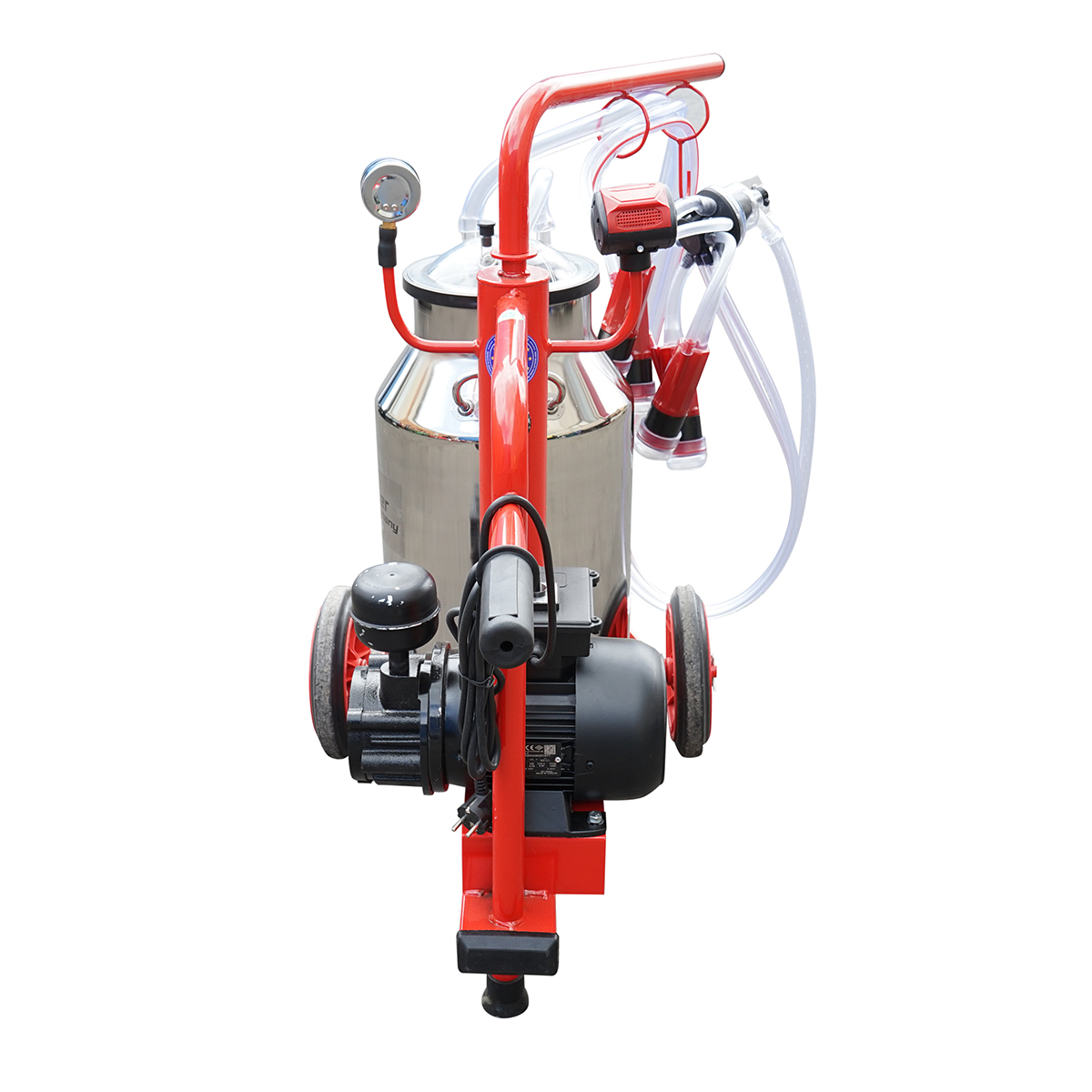 Aparat de muls vaci 1 post bidon 40L inox cu vid in cadru(vacuum) Breckner Germany - imagine 5