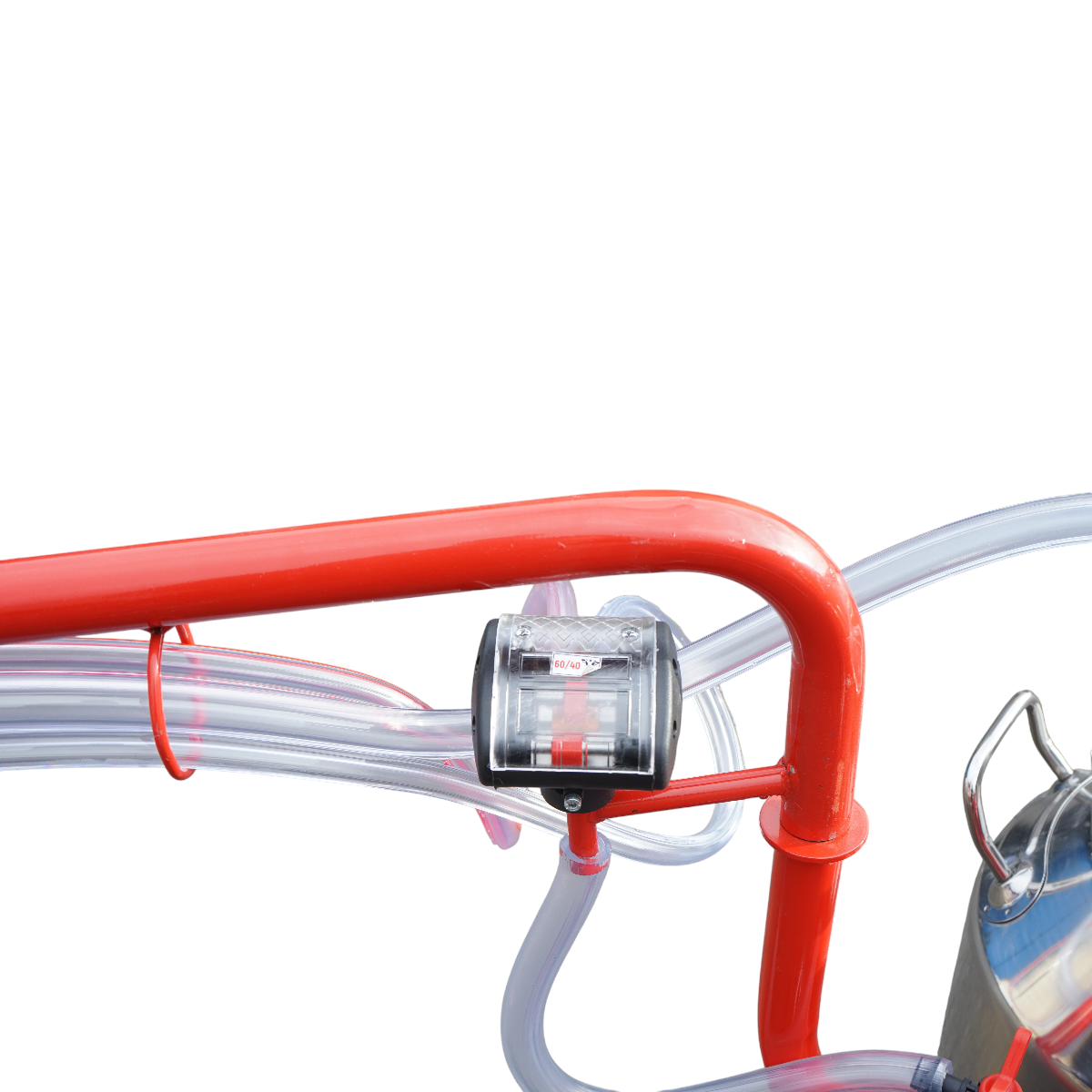 Aparat de muls vaci 2 posturi bidon 40L inox cu vid in cadru(vacuum) Breckner Germany - imagine 7