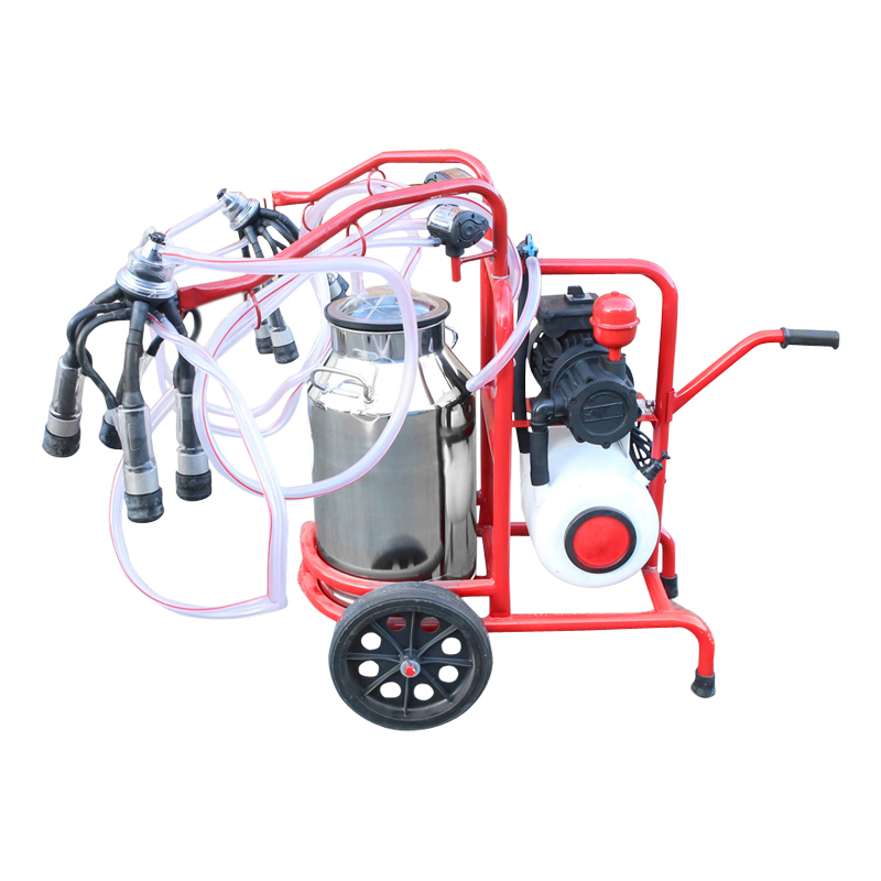 Aparat de muls vaci 2 posturi bidon 40L inox cu butelie, vacuum rezervor Breckner Germany - imagine 5