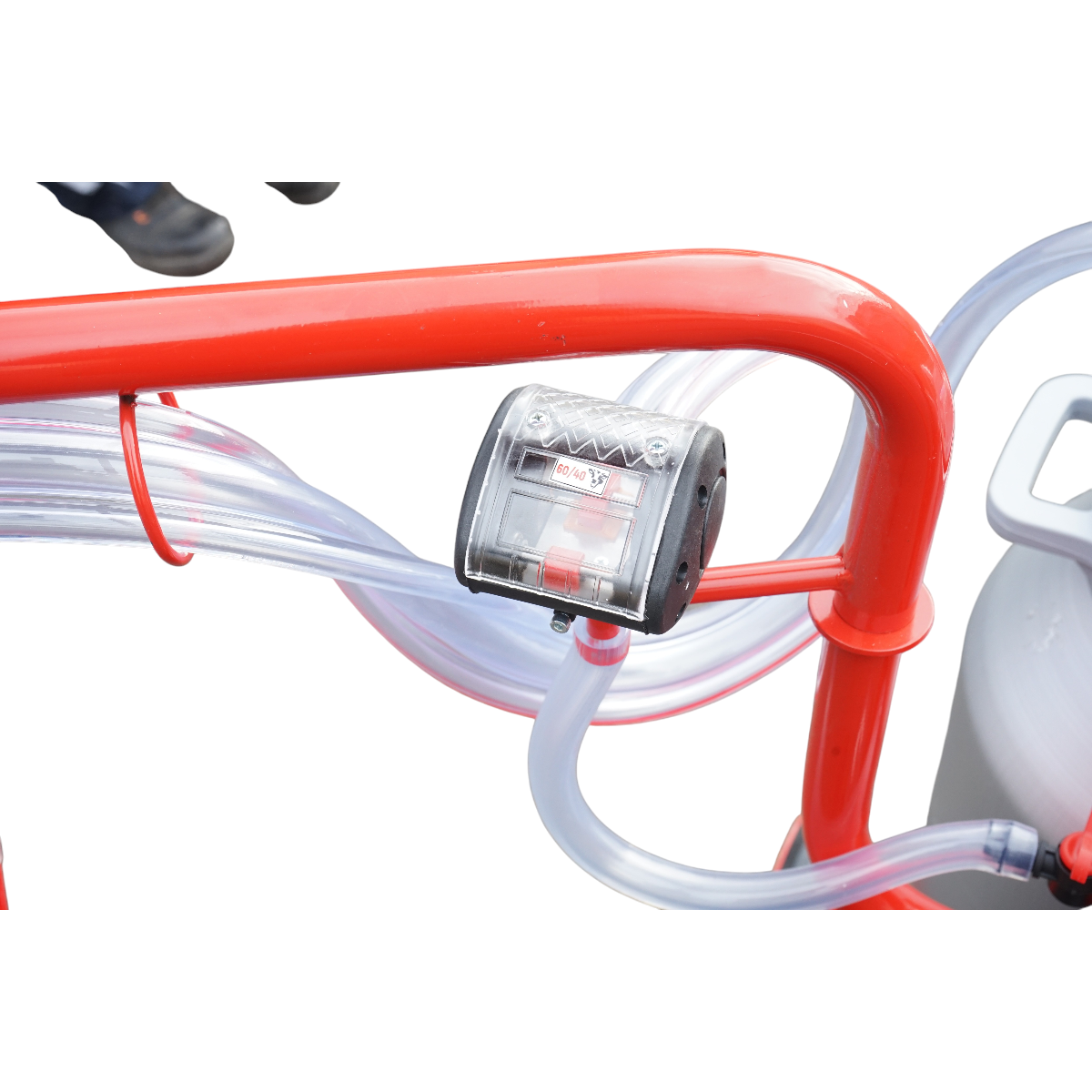 Aparat de muls vaci 2 posturi bidon 40L aluminiu cu vid in cadru(vacuum)  Breckner Germany - imagine 8