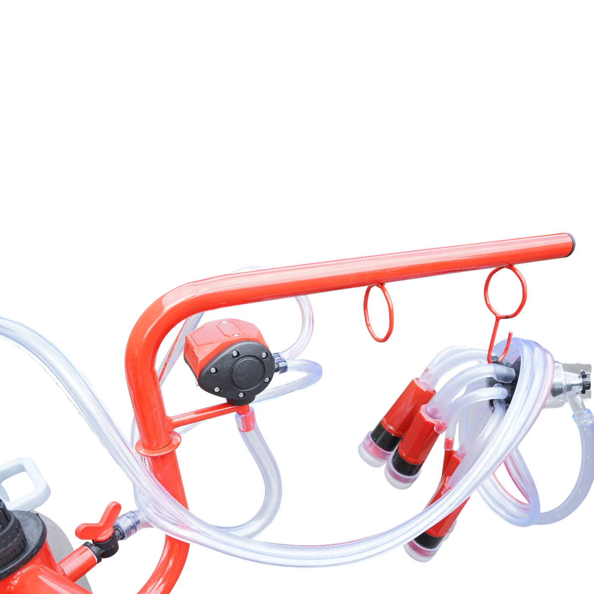 Aparat de muls vaci 2 posturi bidon 40L aluminiu cu vid in cadru(vacuum)  Breckner Germany - imagine 6