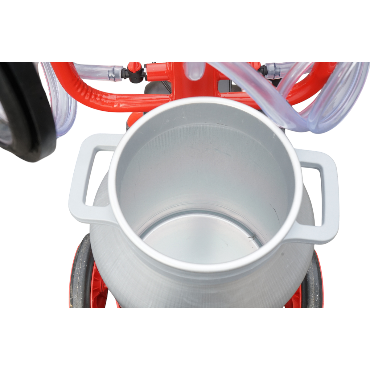 Aparat de muls vaci 2 posturi bidon 40L aluminiu cu vid in cadru(vacuum)  Breckner Germany - imagine 9