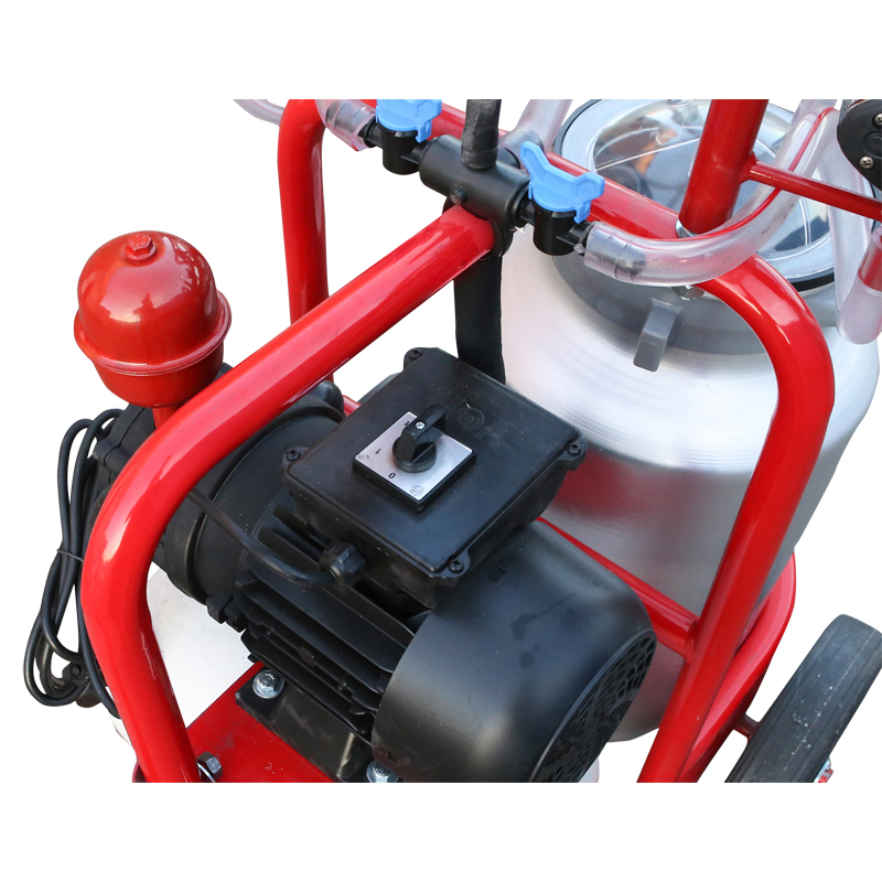 Aparat de muls vaci 2 posturi bidon 40L aluminiu cu butelie, vacuum rezervor Breckner Germany - imagine 10