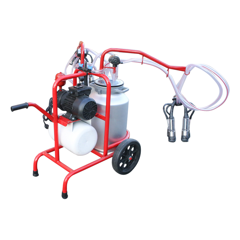 Aparat de muls vaci 2 posturi bidon 40L aluminiu cu butelie, vacuum rezervor Breckner Germany - imagine 7