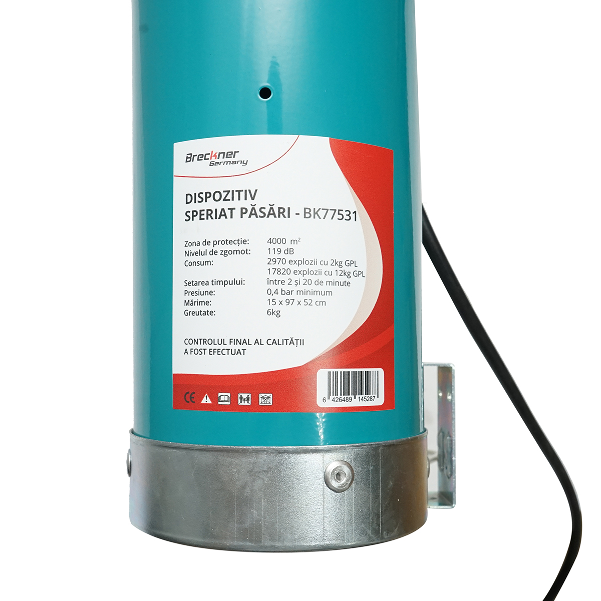 Tun mecanic cu explozie pe gaz pentru speriat pasari 150x970x520mm - imagine 5