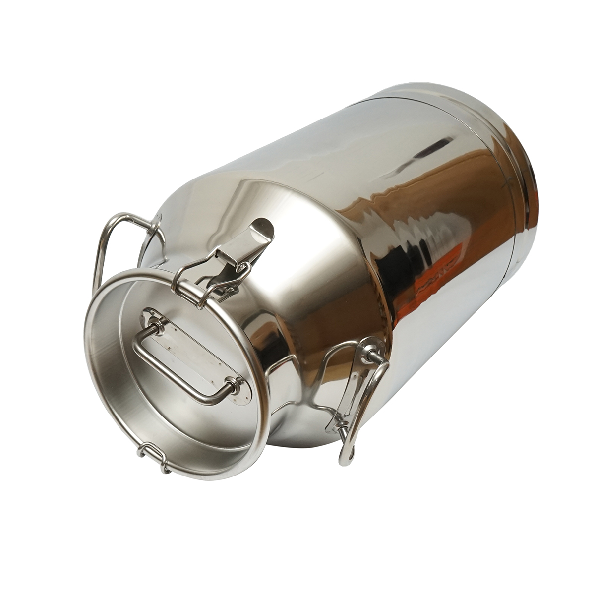 Bidon de inox pentru lapte cu capac 40L aparat de muls vaci Breckner Germany - imagine 2