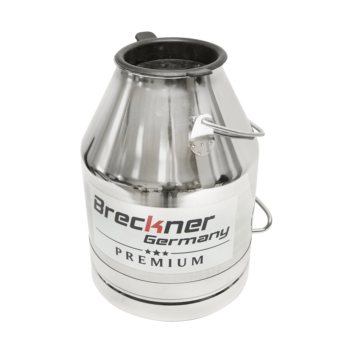 Bidon de inox cu capac pentru lapte 30L aparat de muls vaci Breckner Germany - imagine 2