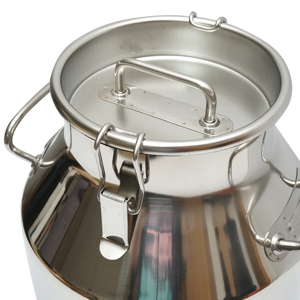 Bidon de inox pentru lapte cu capac 20L aparat de muls vaci Breckner Germany - imagine 4