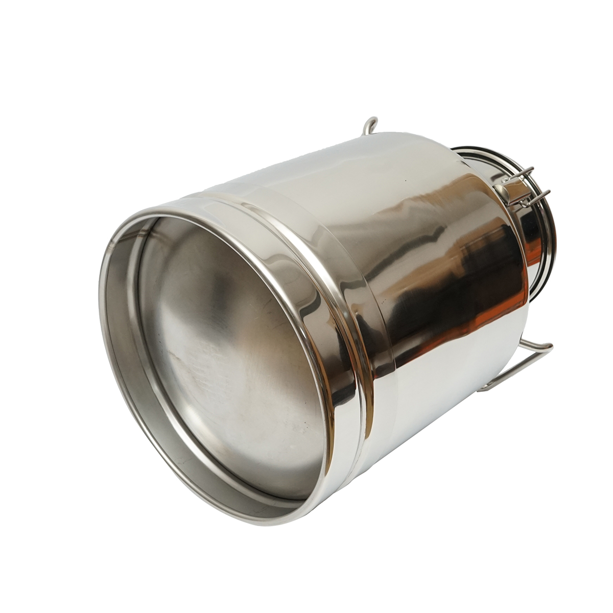 Bidon de inox pentru lapte cu capac 30L aparat de muls vaci Breckner Germany - imagine 3