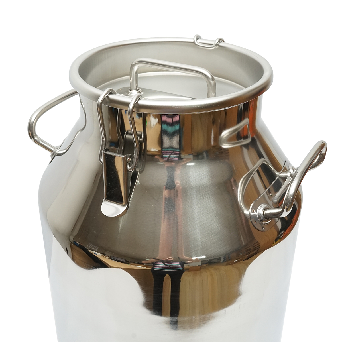 Bidon de inox pentru lapte cu capac 40L cu robinet aparat de muls vaci Breckner Germany - imagine 4