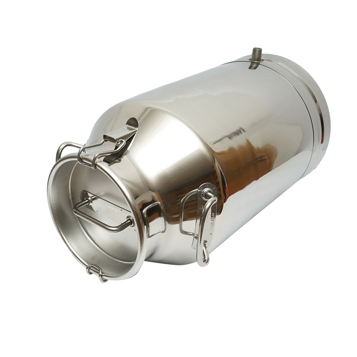 Bidon de inox pentru lapte cu capac 40L cu robinet aparat de muls vaci Breckner Germany - imagine 2