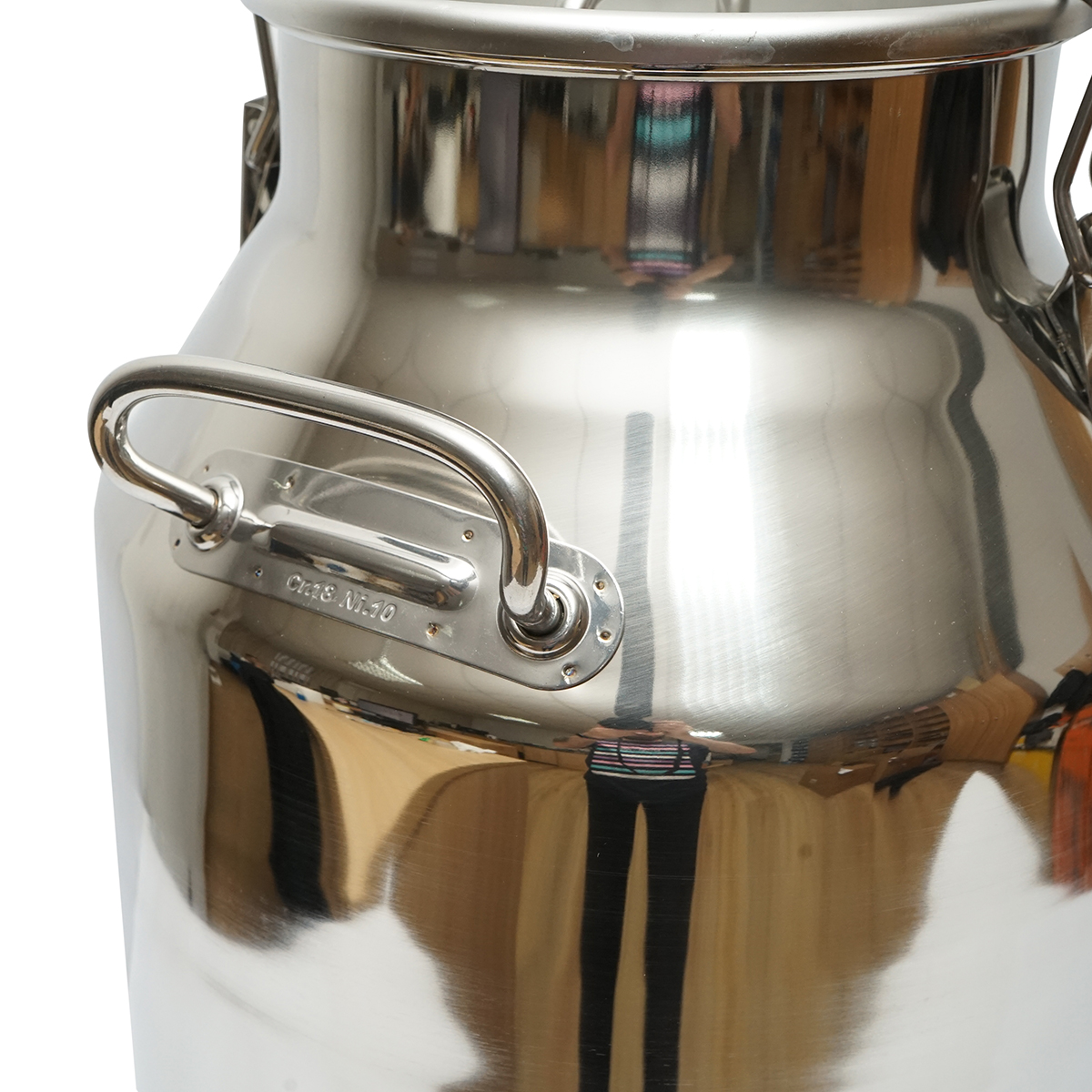 Bidon de inox pentru lapte cu capac 40L cu robinet aparat de muls vaci Breckner Germany - imagine 6