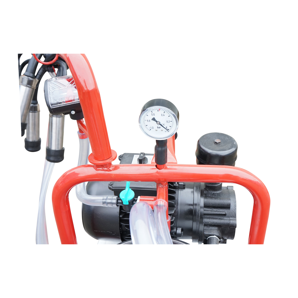 Aparat de muls vaci cu grup colector 160cc, sasiu vopsit electrostatic, bidon aluminiu 30L, 1 post Breckner Germany - imagine 9