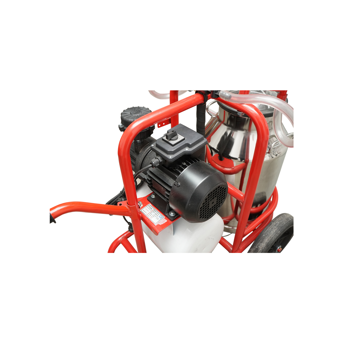 Aparat de muls vaci cu grup colector 160cc, sasiu galvanizat, bidon inox 40L, 2 posturi Breckner Germany - imagine 7