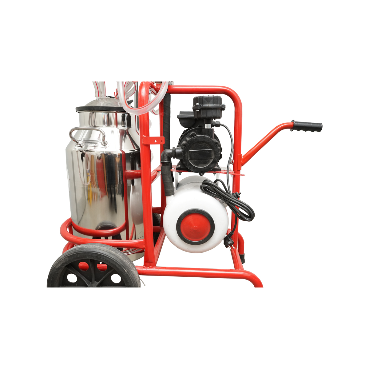 Aparat de muls vaci cu grup colector 160cc, sasiu galvanizat, bidon inox 40L, 2 posturi Breckner Germany - imagine 5