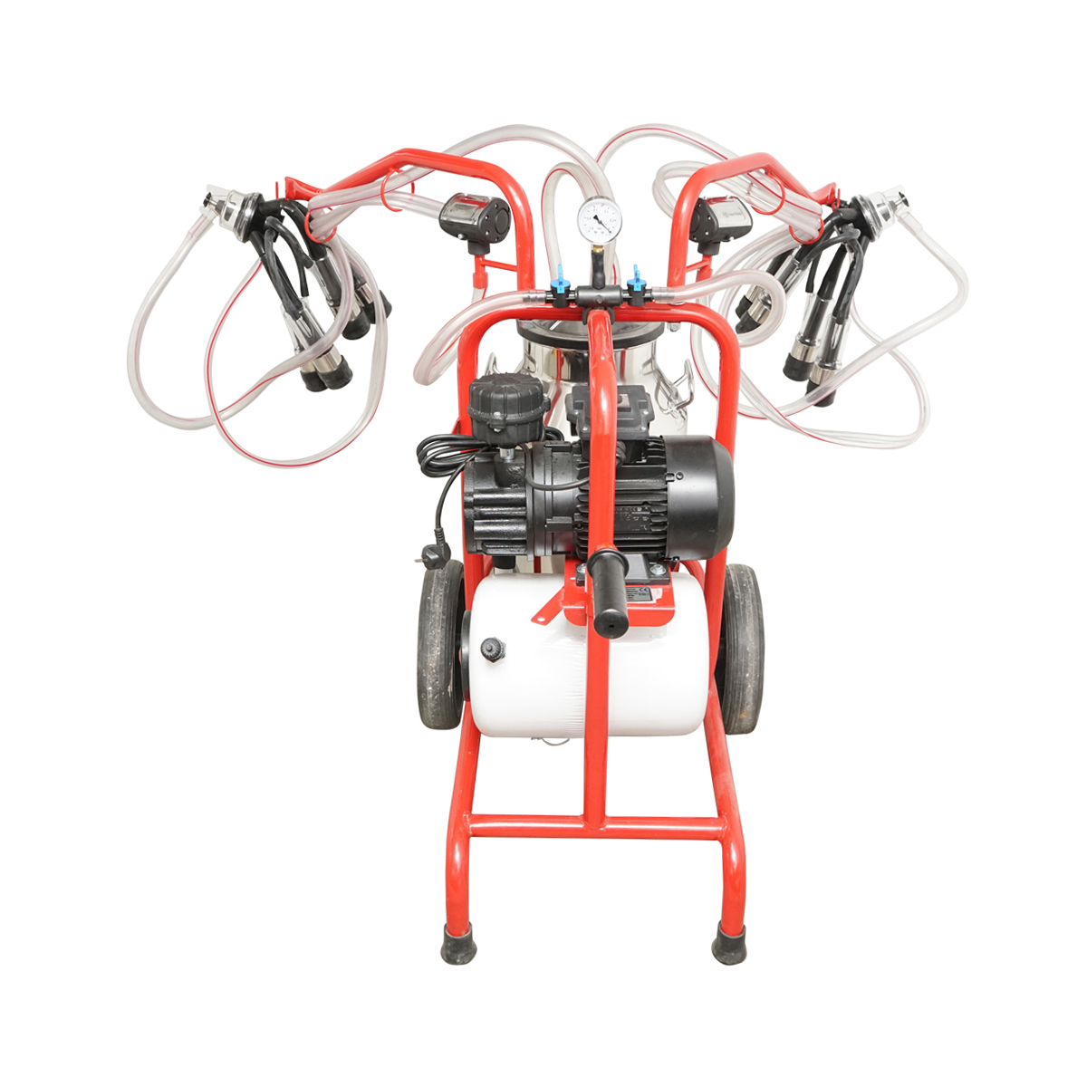 Aparat de muls vaci cu grup colector 160cc, sasiu galvanizat, bidon inox 40L, 2 posturi Breckner Germany - imagine 3